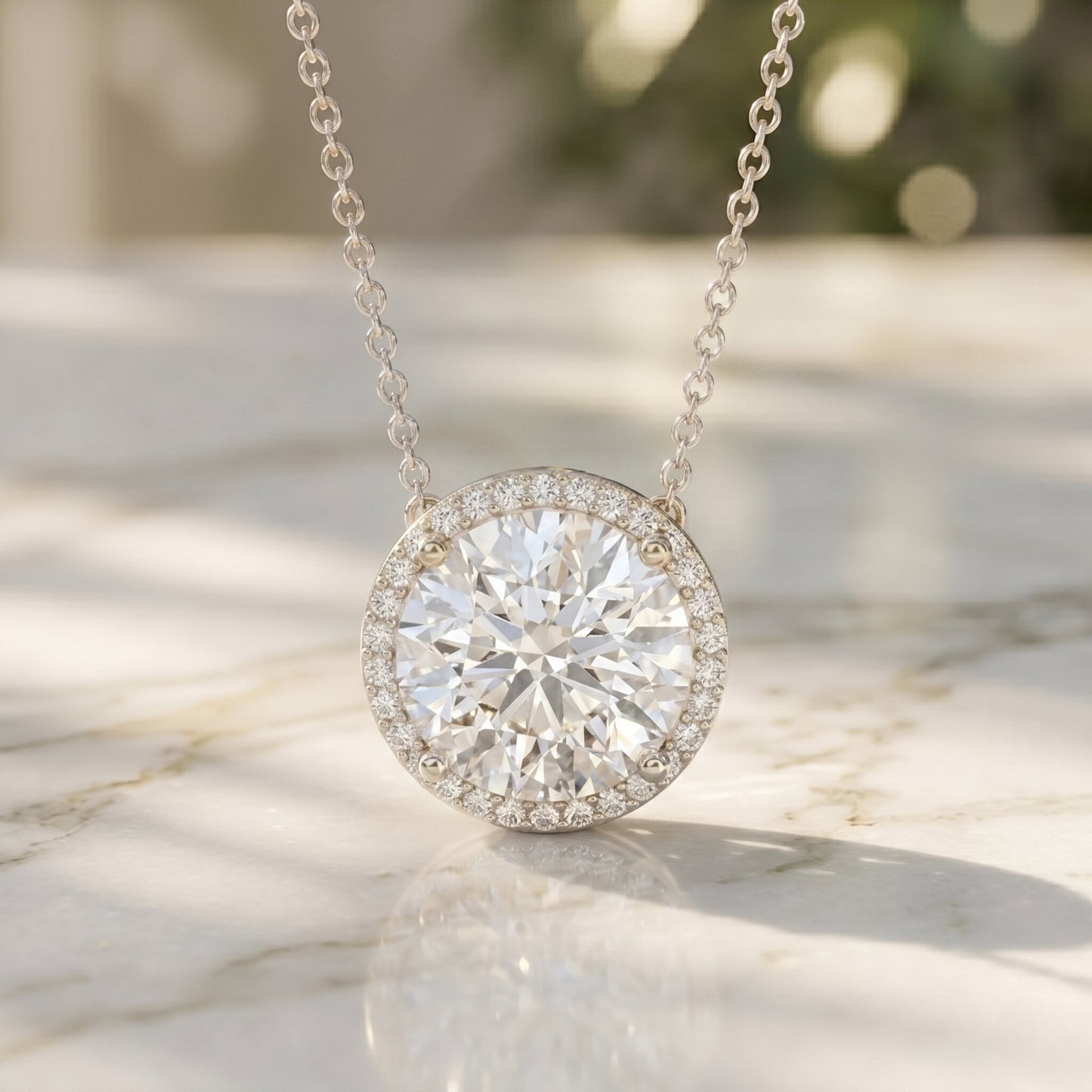 IGI Certified 5 Carat Lab Grown Diamond Wedding Necklace