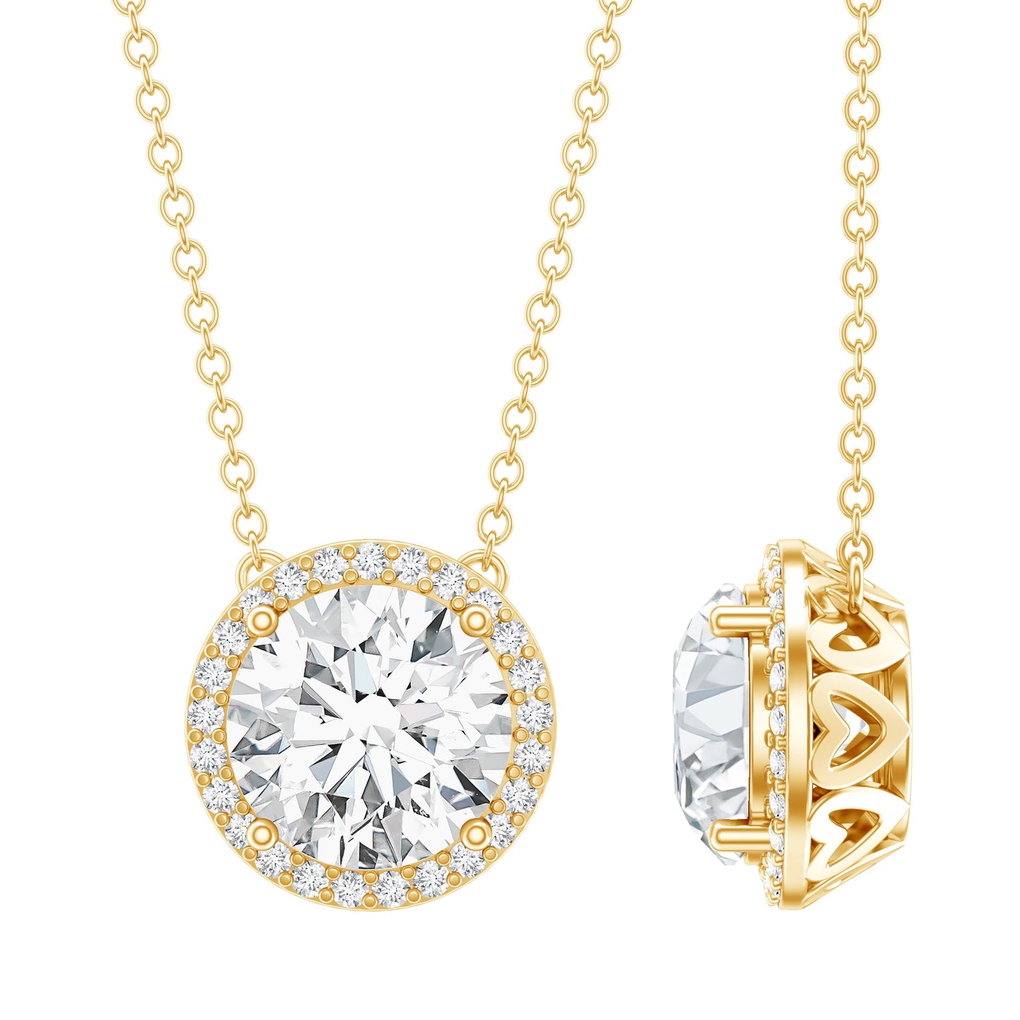 IGI Certified 5 Carat Lab Grown Diamond Wedding Necklace