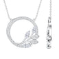 Marquise and Round Cut Moissanite Leaf Eternity Necklace