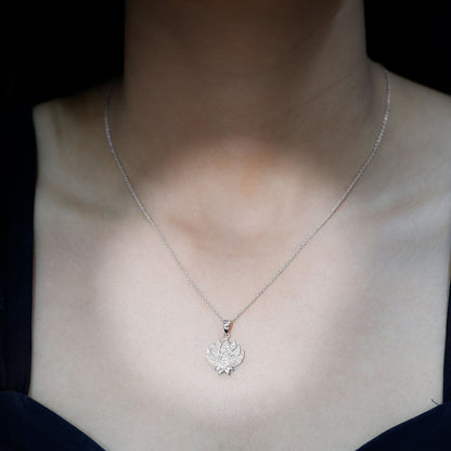 Diamond Designer Lotus Flower Necklace