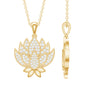 Diamond Designer Lotus Flower Necklace