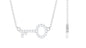 Natural Diamond Sideways Key Necklace