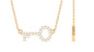 Natural Diamond Sideways Key Necklace