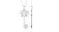 Diamond Vintage Key Pendant Necklace