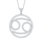 Certified Moissanite Cancer Zodiac Sign Necklace