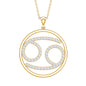 Certified Moissanite Cancer Zodiac Sign Necklace