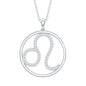 Certified Moissanite Leo Zodiac Sign Necklace