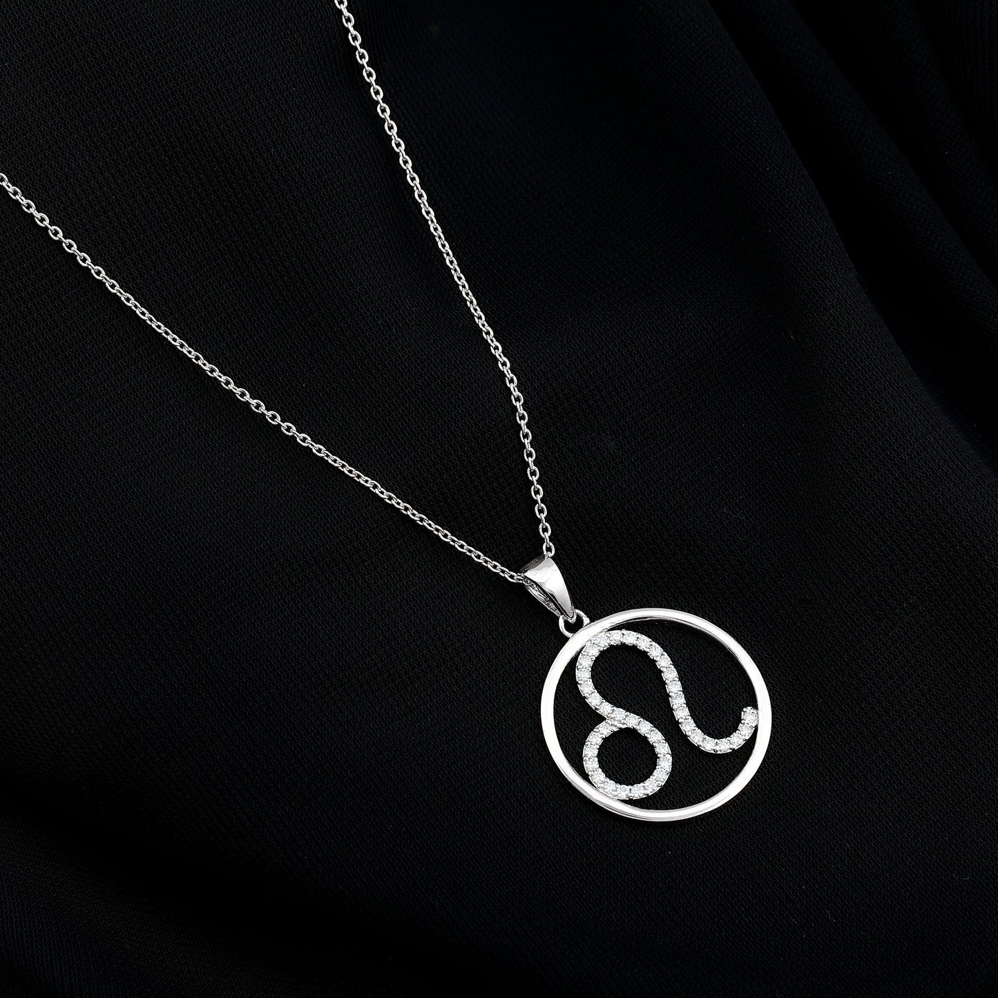 Certified Moissanite Leo Zodiac Sign Necklace