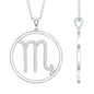 Certified Moissanite Scorpio Zodiac Pendant Necklace
