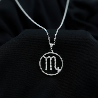 Certified Moissanite Scorpio Zodiac Pendant Necklace