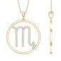Certified Moissanite Scorpio Zodiac Pendant Necklace