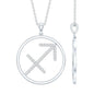 Certified Moissanite Sagittarius Zodiac Sign Necklace