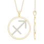 Certified Moissanite Sagittarius Zodiac Sign Necklace