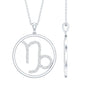 Certified Moissanite Capricorn Zodiac Necklace