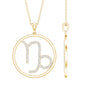 Certified Moissanite Capricorn Zodiac Necklace