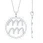 Certified Moissanite Zodiac Aquarius Pendant Necklace
