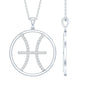 Certified Moissanite Pisces Zodiac Sign Pendant Necklace