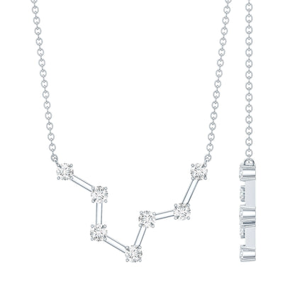 Moissanite Constellation Aquarius Zodiac Sign Necklace