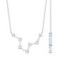 Moissanite Constellation Aquarius Zodiac Sign Necklace
