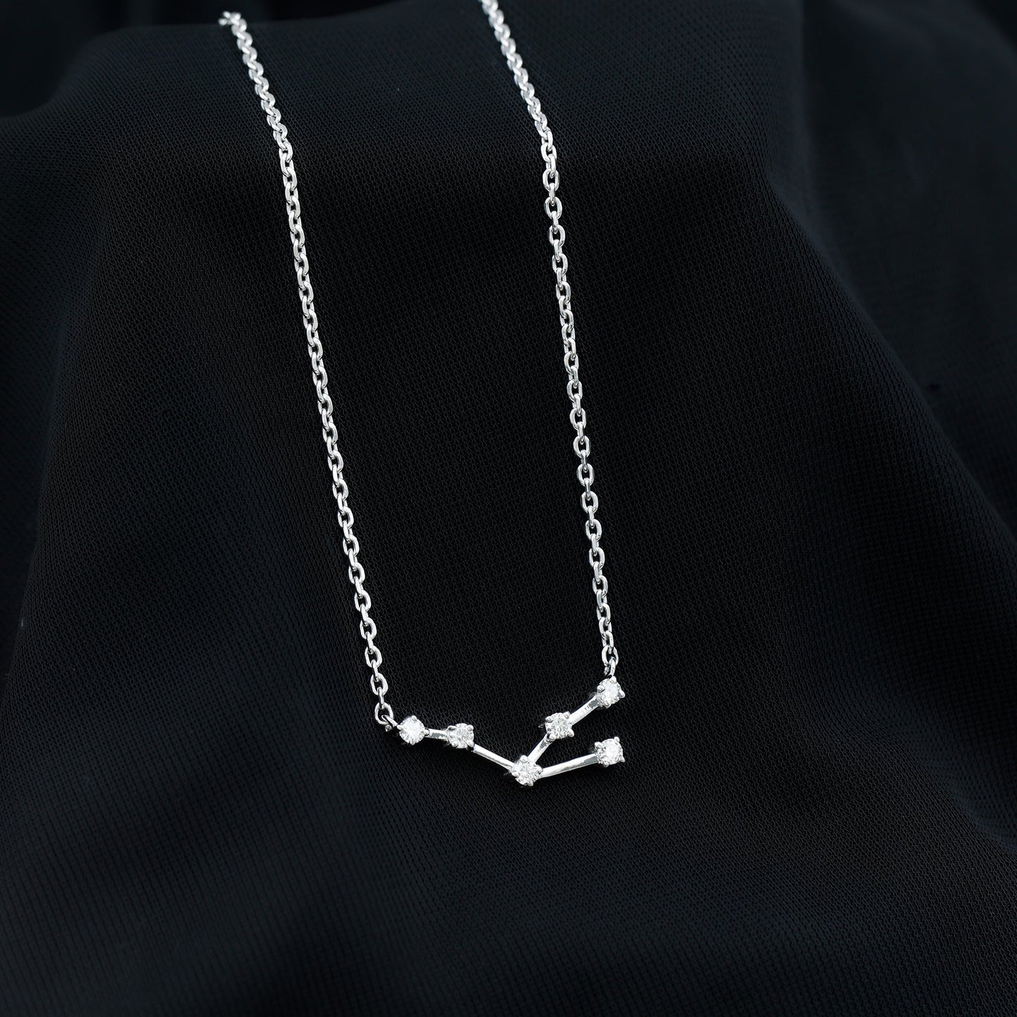 Moissanite Constellation Taurus Zodiac Sign Necklace