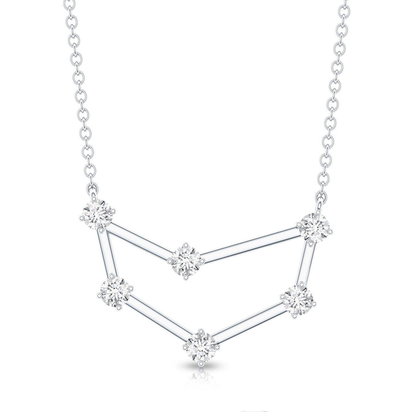 Certified Moissanite Capricorn Constellation Necklace
