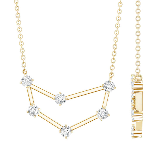 Certified Moissanite Capricorn Constellation Necklace