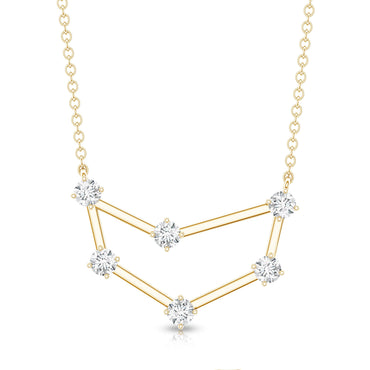 Certified Moissanite Capricorn Constellation Necklace