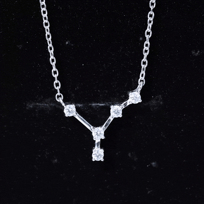 Moissanite Cancer Zodiac Constellation Necklace