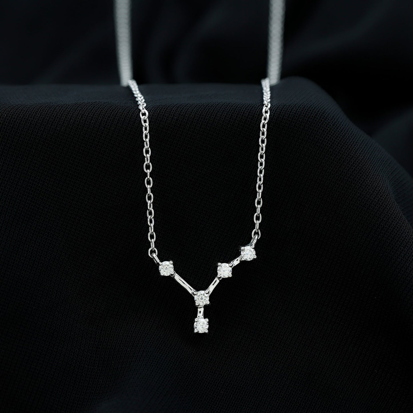 Moissanite Cancer Zodiac Constellation Necklace