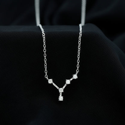 Moissanite Cancer Zodiac Constellation Necklace