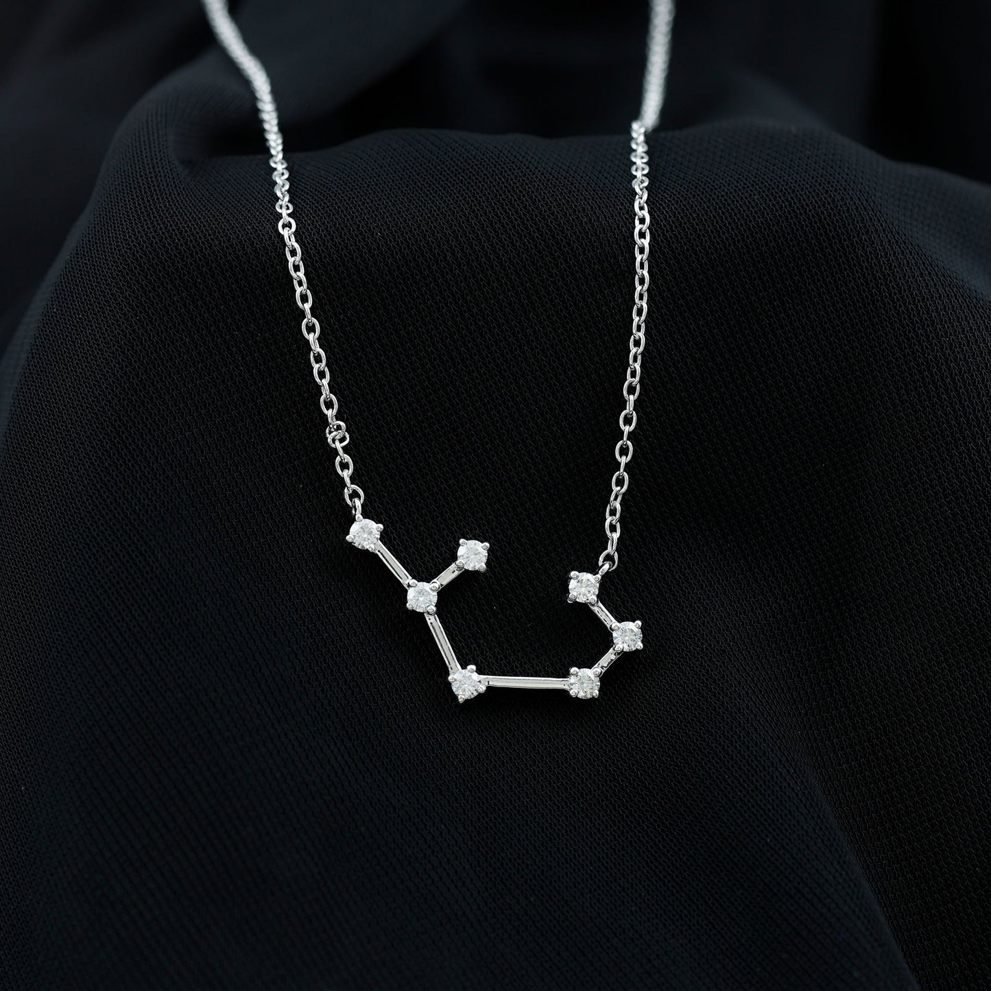 Certified Moissanite Constellation Sagittarius Zodiac Sign Necklace