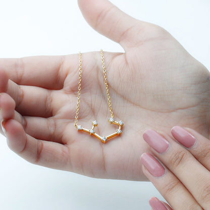 Certified Moissanite Constellation Sagittarius Zodiac Sign Necklace