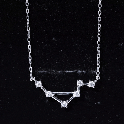 Certified Moissanite Constellation Libra Zodiac Sign Necklace