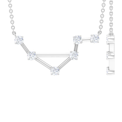 Certified Moissanite Constellation Libra Zodiac Sign Necklace