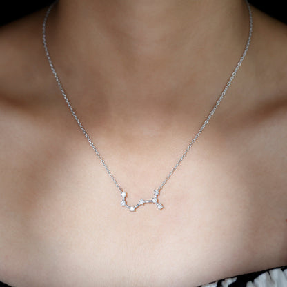 Certified Moissanite Constellation Scorpio Zodiac Necklace