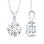 2 Carat Cubic Zirconia Solitaire Necklace with Silver Chain