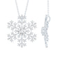 Certified Moissanite Snowflake Pendant Necklace With Chain