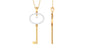 Certified Moissanite Key Pendant for Women