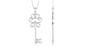 Certified Moissanite Vintage Inspired Key Pendant Necklace