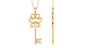 Certified Moissanite Vintage Inspired Key Pendant Necklace
