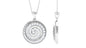 Round Cut Moissanite Swirl Pendant for Women