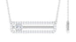 Certified Moissanite Bar Necklace for Her