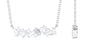 1.5 Ctw Round and Baguette Cut Moissanite Cluster Bar Necklace