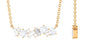1.5 Ctw Round and Baguette Cut Moissanite Cluster Bar Necklace