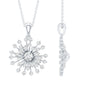 Certified Moissanite Sunburst Pendant for Women