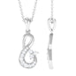 Certified Moissanite Infinity Pendant for Women