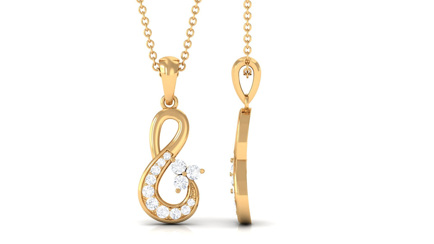 Certified Moissanite Infinity Pendant for Women