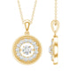 Certified Moissanite Classic Halo Pendant
