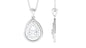 Certified Moissanite Teardrop Shape Necklace with Halo