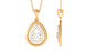 Certified Moissanite Teardrop Shape Necklace with Halo